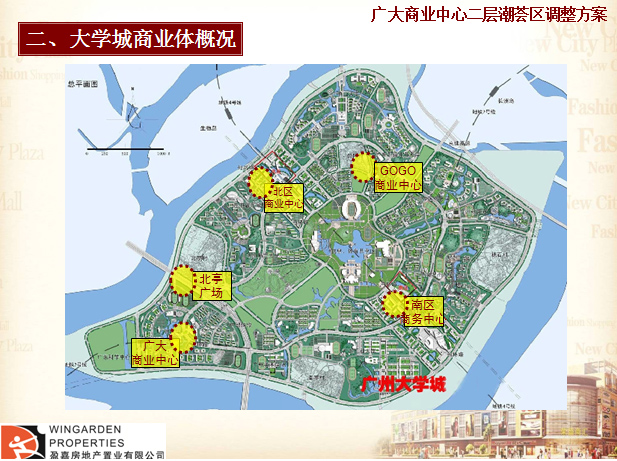 广州大学城商业体及广大商业中心商业调整方案